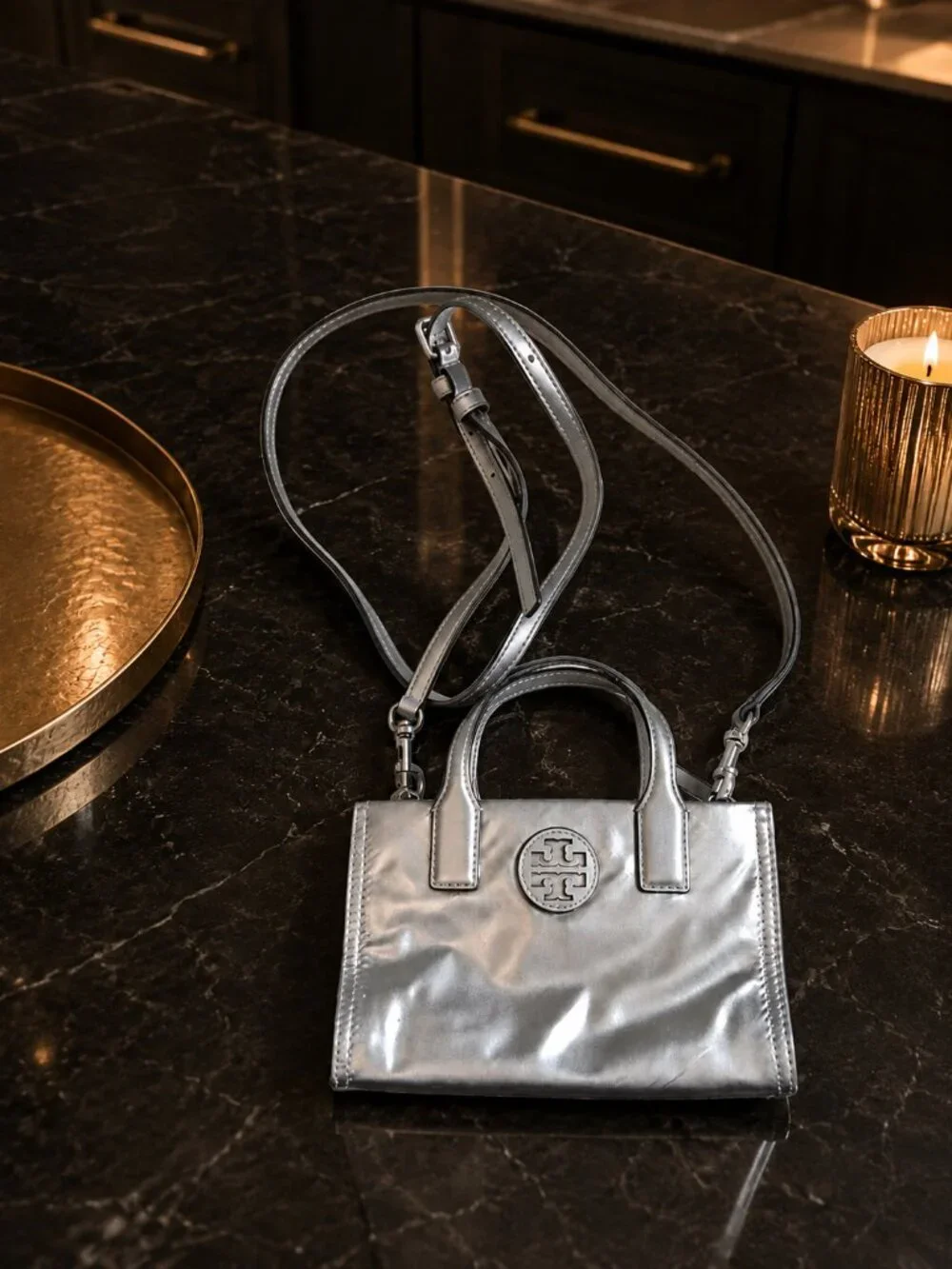 Tory Burch Ella Micro Metallic Tote